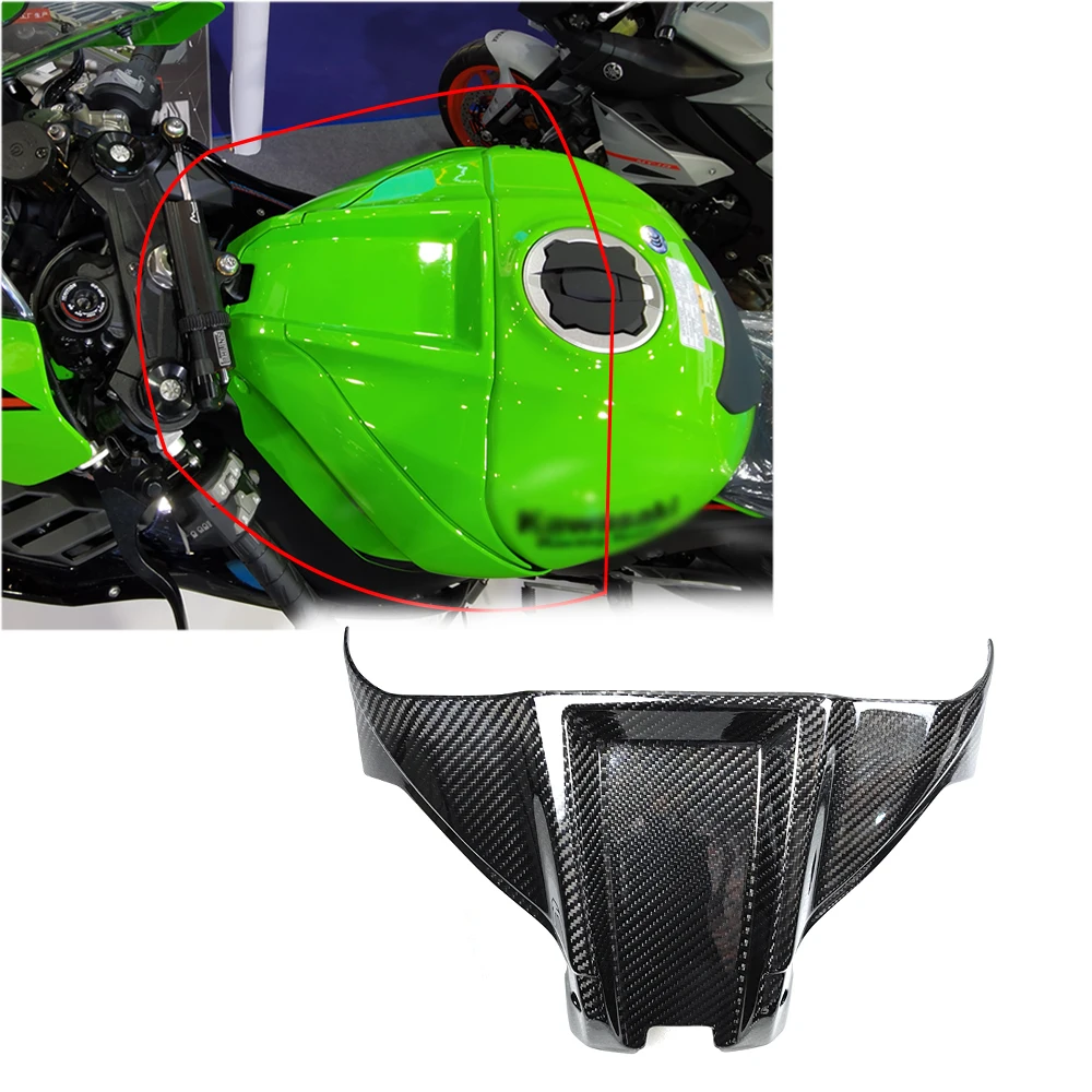 

Motorcycle Carbon Fiber Tank Cover Cockpit Cover Upper Tank Airbox Cover for Kawasaki ZX10R 2011-2021