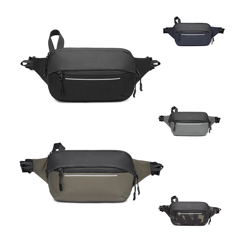 Fashion Mens Chest Bag Belt Bag Multifunction Expansion Fanny Pack Reflective Tape Belt Bag Pouch Waist Bags For Men Women