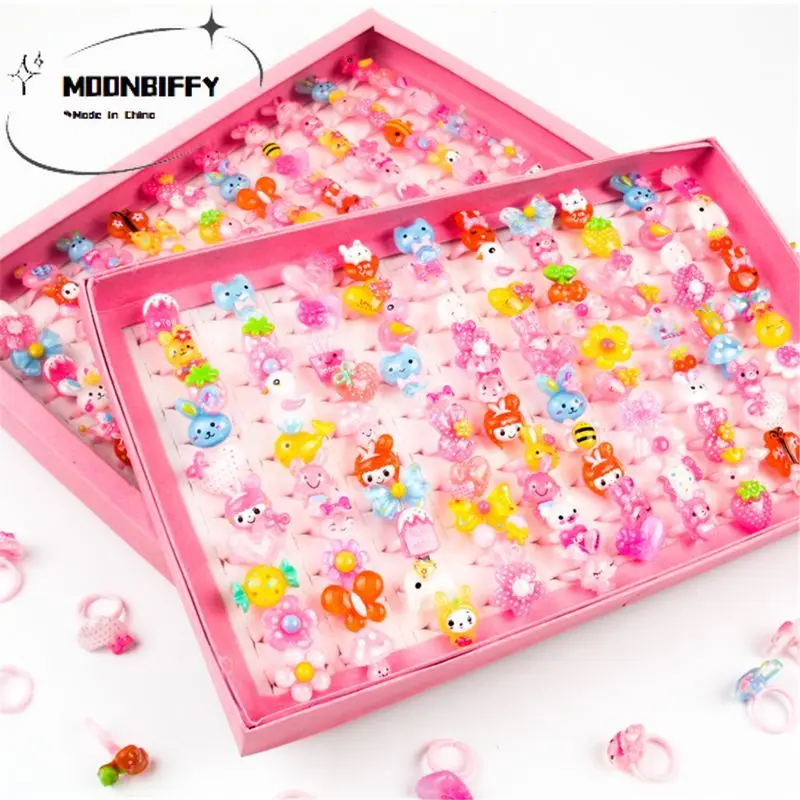 

100 шт./партия, Детские кольца в форме банта