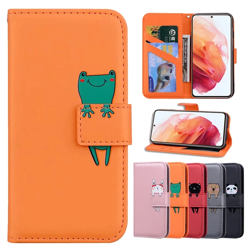 

Милый мультяшный кожаный чехол-кошелек с животными для Samsung S22 S21 S20 S10 Galaxy A12 A51 A71 A32 A52 A72, откидные чехлы с отделениями для карт