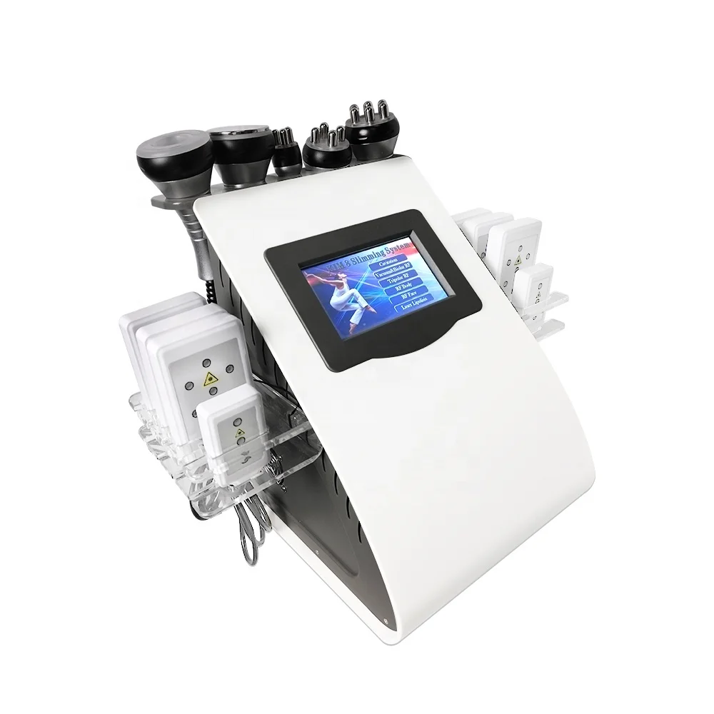 

40K Ultrasound Cavitation RF Vacuum Lipolaser Slimming Machine / 6 in 1 Lipo Laser Body Shaping Lose Weight Machine