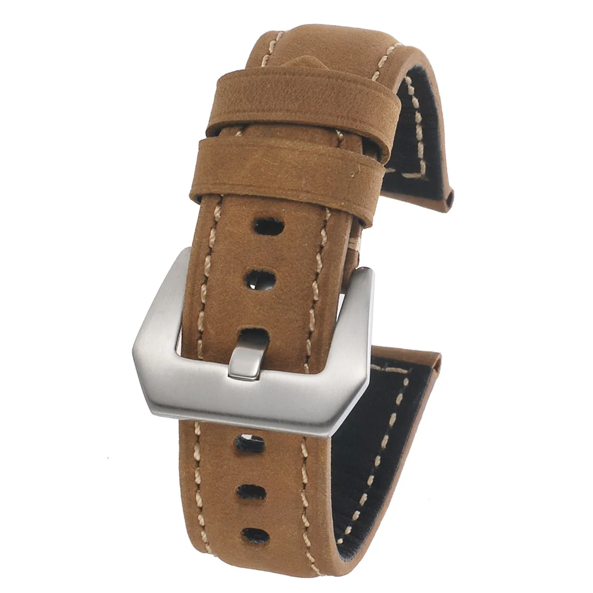 

Кожаный ремешок часы с кожаным ремешком Male Pam111 441 Frosted Crazy Horse, подходящая булавка из нержавеющей стали для Panerai 22 24 мм