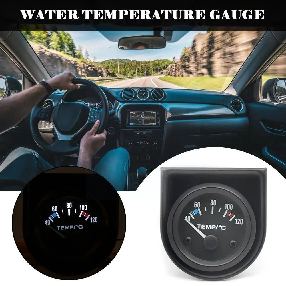 

2" 52mm Digital Car Water Temp Temperature Gauge 12V Joint Meter Auto LED With With Temp Adapter 40-120℃ Sensor Pipe Water V2U2