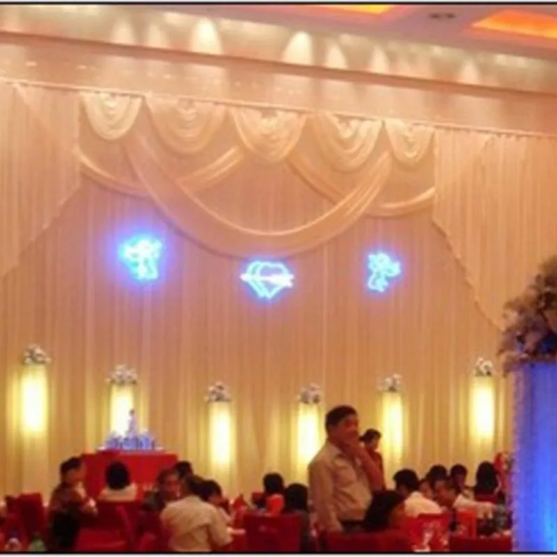 

Wedding Party Stage Curtain 10ft*20ft Wedding Stage Docor Banquet Marriage Party Stage Background Backdrop Fabric