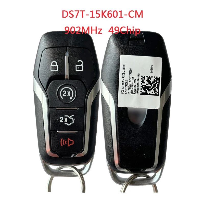 

TXK 018084 PN DS7T-15K601-CM оригинальный для Ford Smart Remote Key 5 кнопок 902 МГц 49 чип M3N-A2C 31243300 DS7T-15K601-CJ