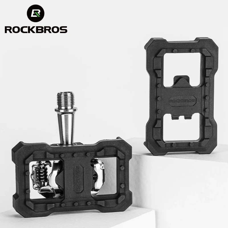 ROCKBROS Bicycle Pedals Flat Pedal Adapter Clipless Platform Adapter Pedal for Shimano SPD Speedplay Cycling Pedal Convert