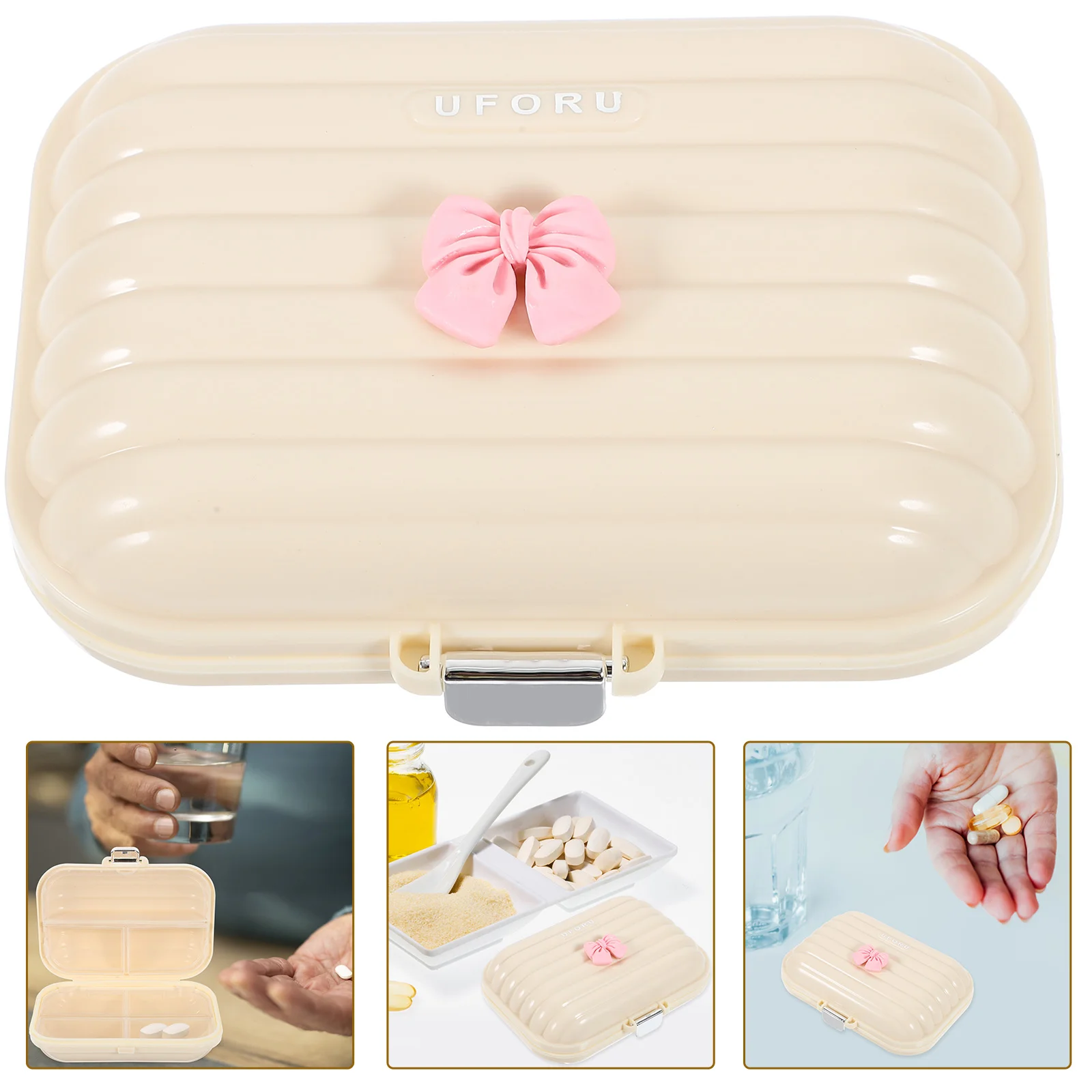 

Portable Box Multi-grid Medicine Organizer Convenient Jewelry Storage Case