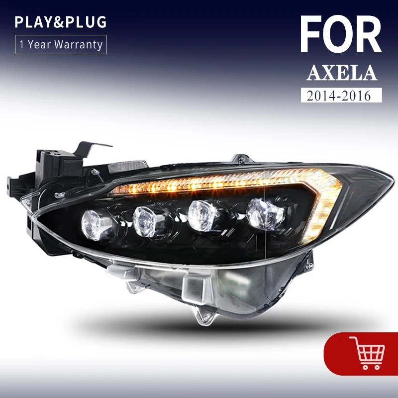 

Car Styling Head Lamp for Mazda 3 Axela LED Headlight 2014-2016 Headlights Mazda 3 DRL Turn Signal High Beam Angel Eye Projector