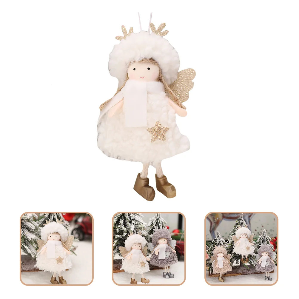 

Christmas Tree Ornaments Hangingxmas Angel Decor Pendant Ornament Plush Holiday Nursery Decoration Baby Girl Decorations Fairy