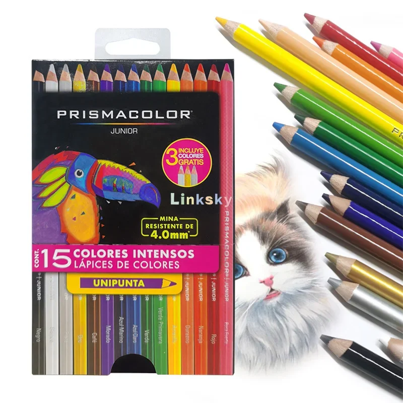 Карандаши Prismacolor Junior, набор бумажных коробок из 12 штук, 15, 24, 36, 48, разработанные для молодежи, для развития их художественных навыков