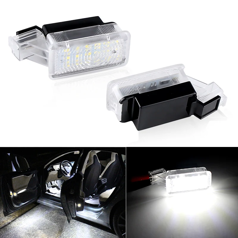 2Pcs Car LED Door Welcome Light Courtesy Lamp Projector car accessorie 6000K White For Honda Acura MDX RLX ZDX TLX TL 12V