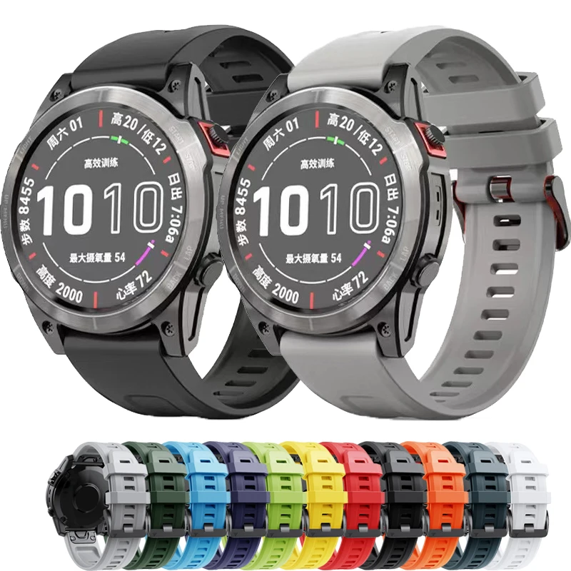 

Ремешок силиконовый для смарт-часов Garmin Fenix 7 6 Pro 5 Plus 935 945 S60 S62