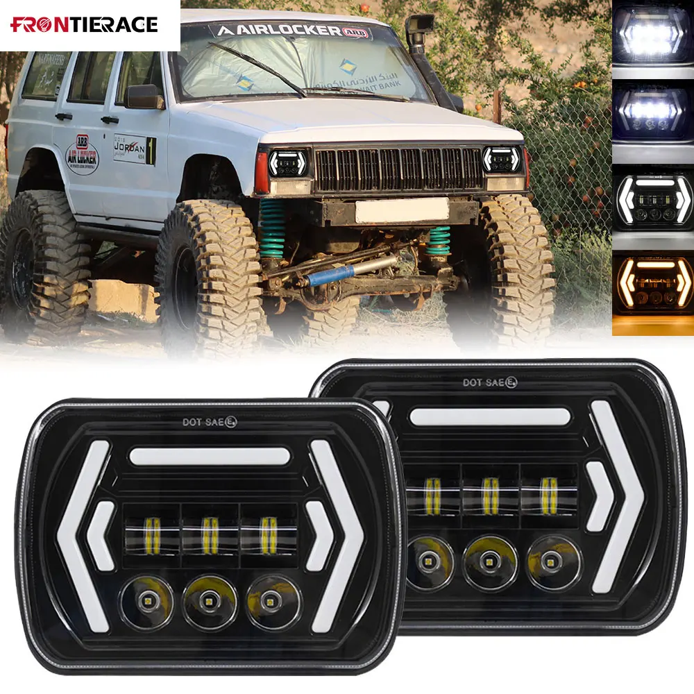 7x6 дюймов прямоугольная лампа головного света H4 фара для Toyota Pickup для Cherokee XJ H6014 грузовик дальний/ближний свет 4X4 внедорожник