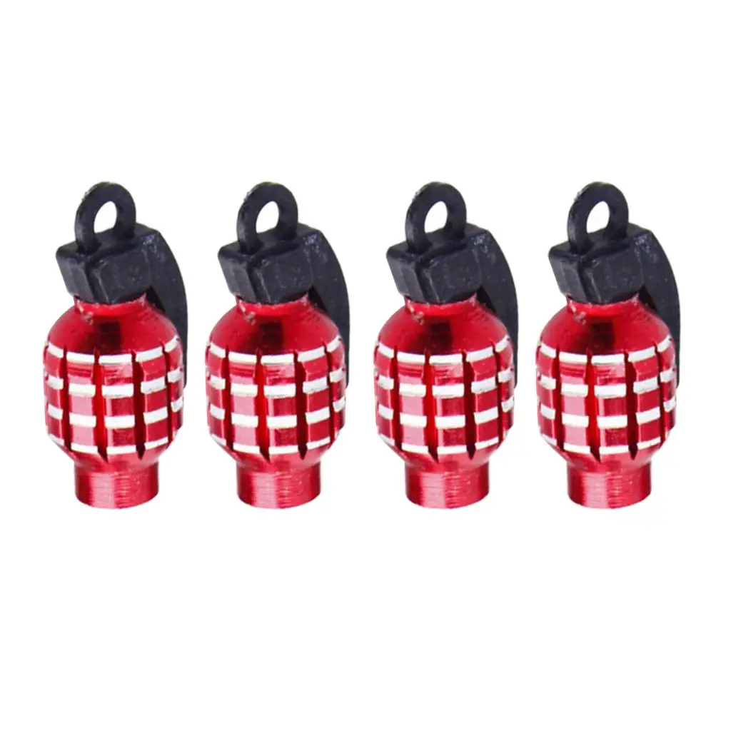 

4x красные Металлические колпачки для стержней воздушного клапана автомобильной шины