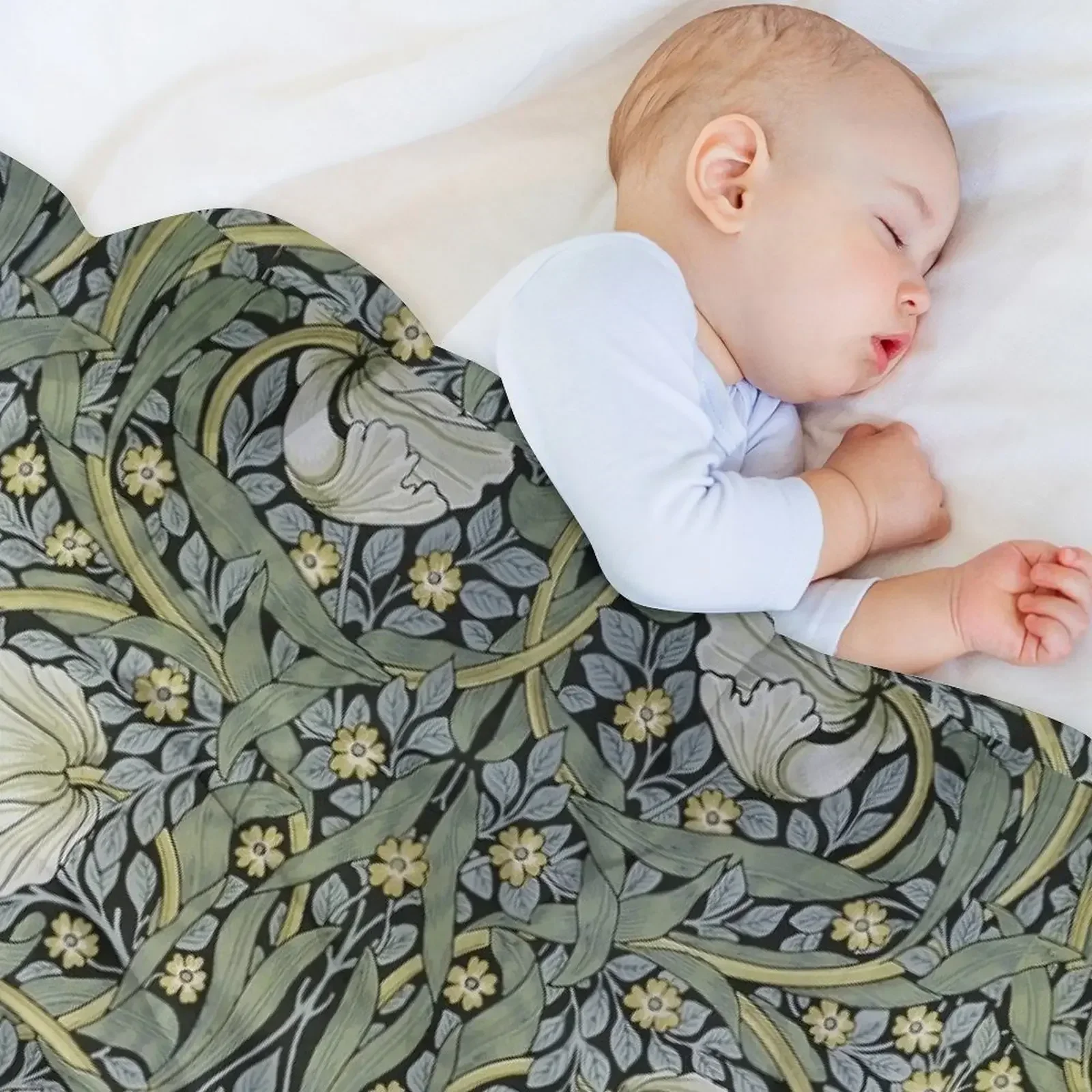 William Morris - Плюшевые тонкие одеяла с дизайном Pimpernel