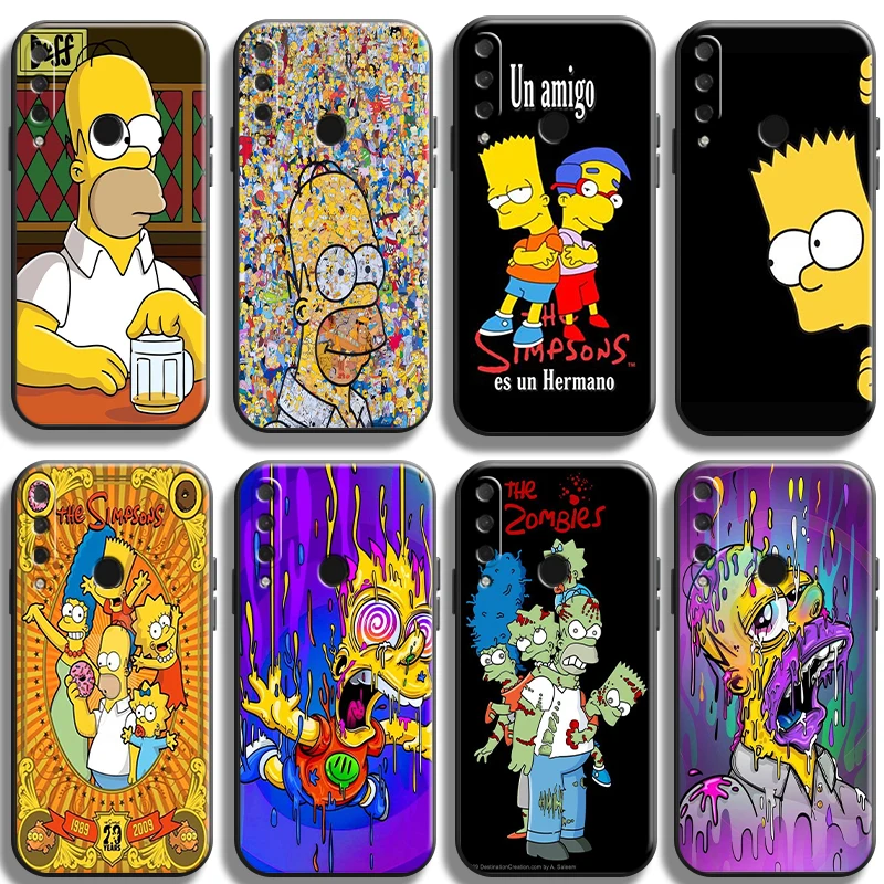 

The Simpsons Phone Case For HUAWEI Honor 9X 9 Lite 10 10X Lite 10i 9A Silicone Cover Funda Back TPU Liquid Silicon Coque