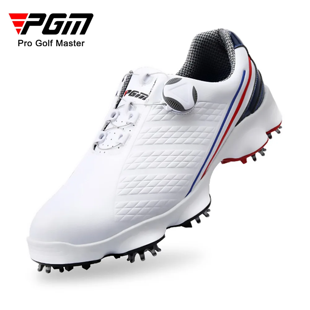 

PGM Golf Shoes Golf Shoes Men's Soft Color Change Spiral Buckle Shoes Wide Version Sole Rotating LACES Waterproof Breathable