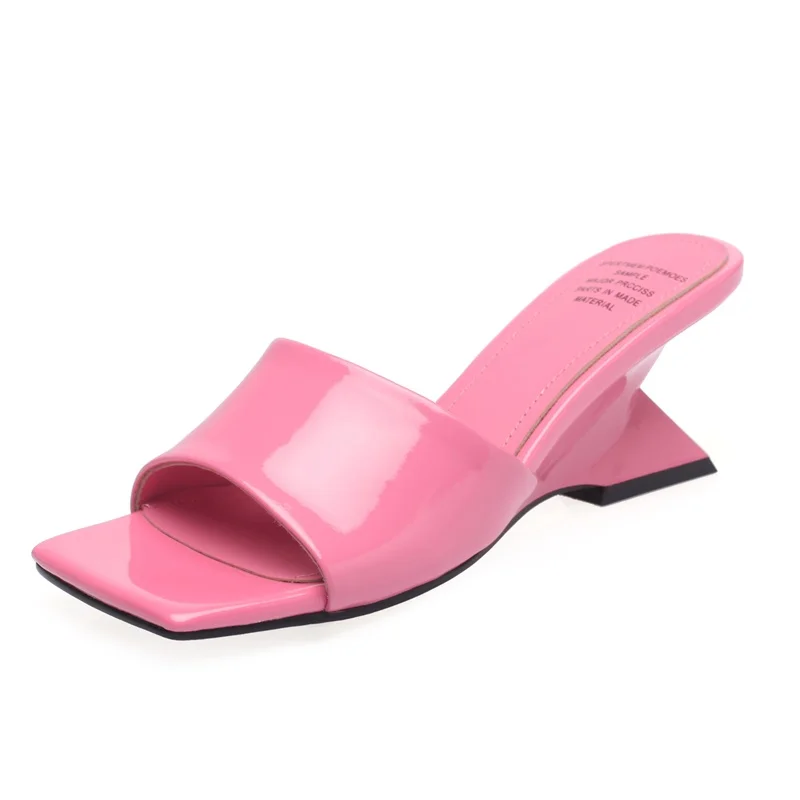 beige summer sandals women platform shoes heels luxury mules wedge slippers elegant designer house Indoor casual shoes mules