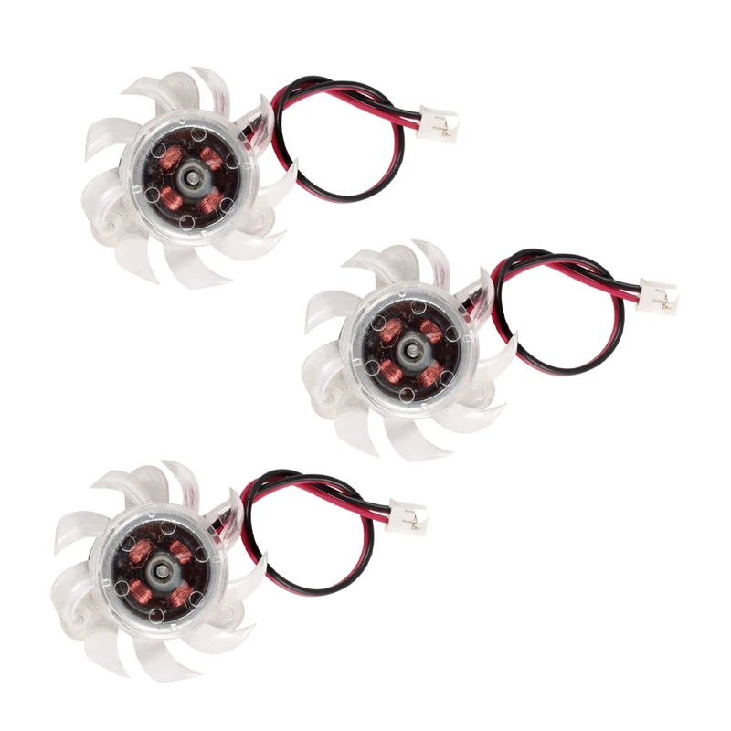 

3Pcs 35Mm Clear Plastic VGA Graphic Card Cooling Fan Cooler For PC Computer