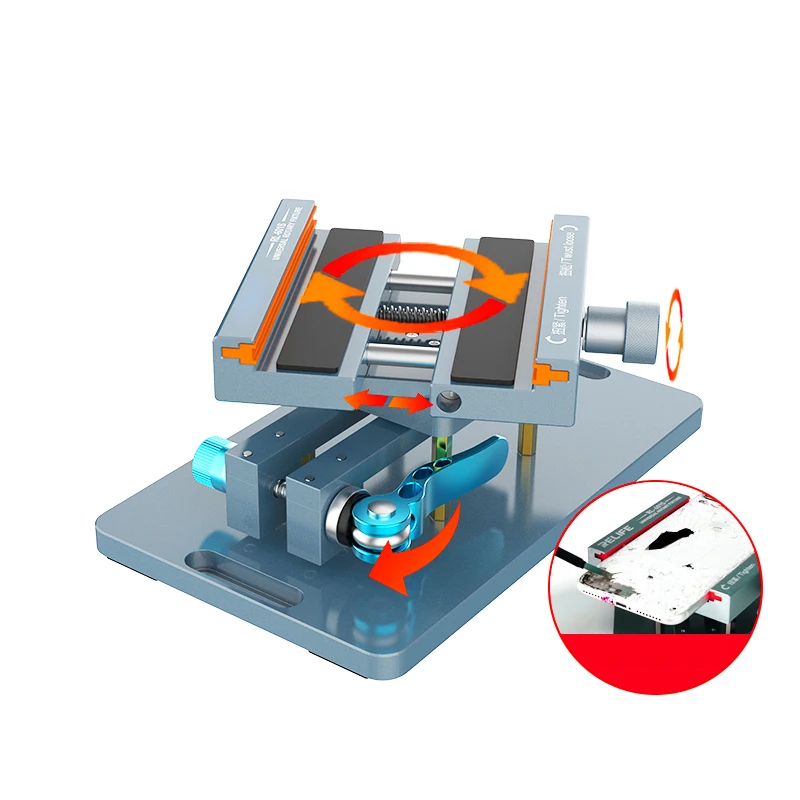 

Universal Rotating Fixture for Phone 12Promax 11 8 Rear Glass Broken Battery Motherboard Repair Disassembly Clamp