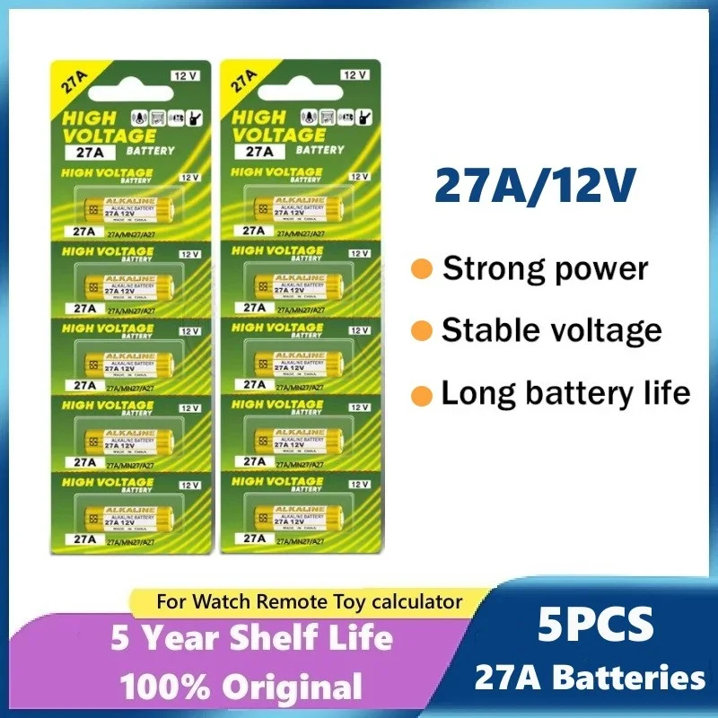 

30-100PCS 12V 27A Alkaline Battery A27 G27A MN27 MS27 GP27A L828 V27GA ALK27A VR27 R27A For Doorbell Car Remote Toys Dry Cell