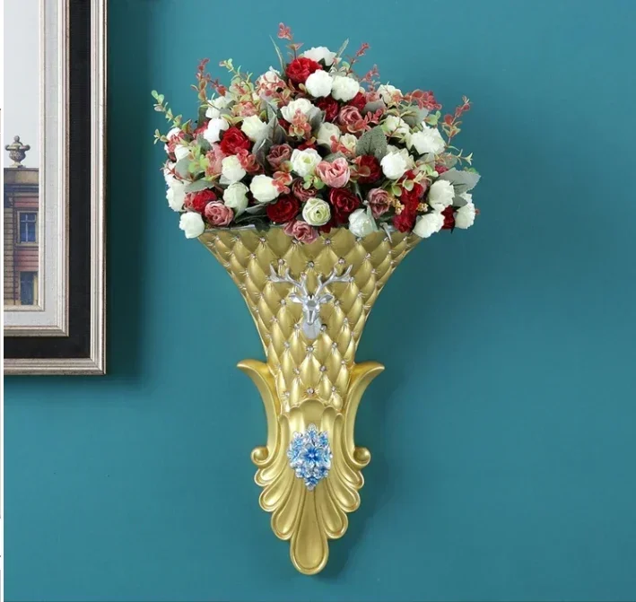 Европейская голова оленя искусственный цветок Набор наклеек на стену для дома