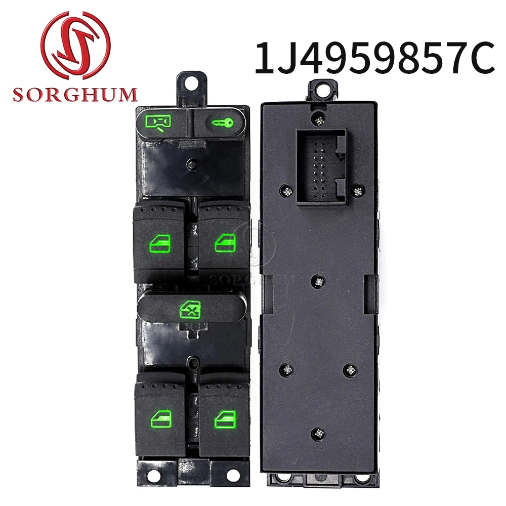 

SORGHUM 1J4959857A 1J4959857D для VW Golf MK4 Jetta 4 Bora Passat B5 Seat Leon Toledo Главный переключатель стеклоподъемника Консоль Детская кнопка
