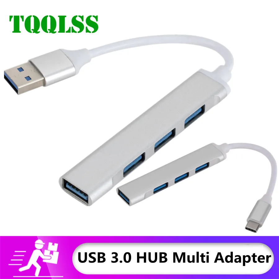 

USB-разветвитель TQQLSS, 4 порта, 3,0 дюйма, Type-C