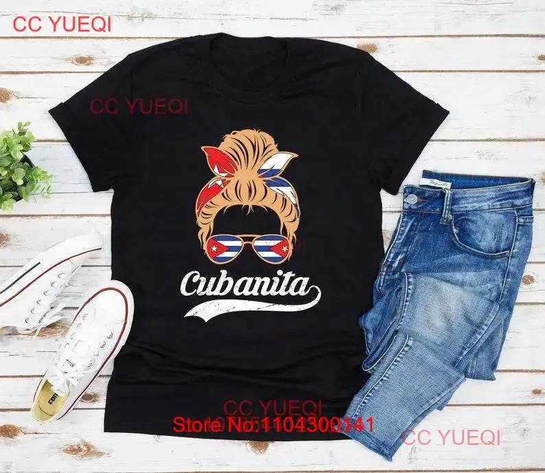 Кубинская футболка Cuban Girl Power Flag Heart Feminist Mujeres Cubanas Женские с длинными или короткими