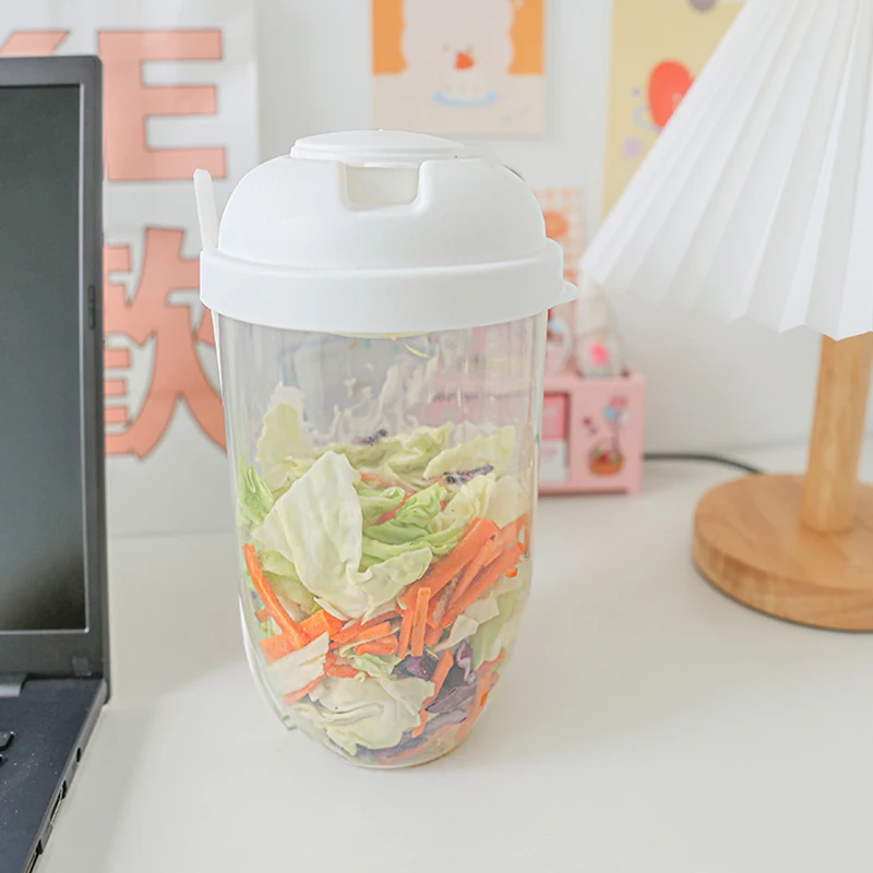 

Портативный Ланч-бокс для салата, чашка для завтрака, овсяной муки, хлопьев, орехов, йогурта со стандартной шкалой для потери веса, коробка д...