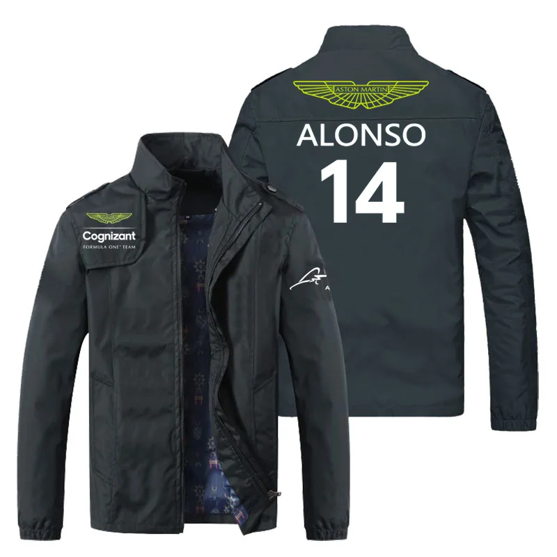 

Aston Martin F1 2023 Jacket Uniform Formula 1 Racing Jacket Coat Men's Windproof Jack MOTO Motorcycle Riding Suit Suit Alonso