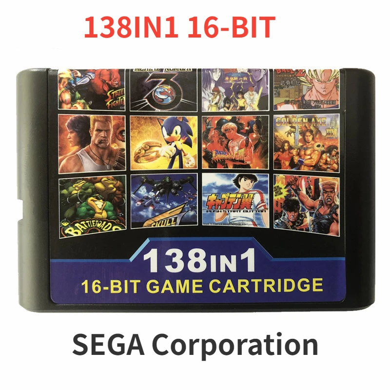 

Игровой картридж в наличии Retro 138 в 1 Pro для 16-битной игровой консоли SEGA Corporation, Классический ретро игровой уличный истребитель