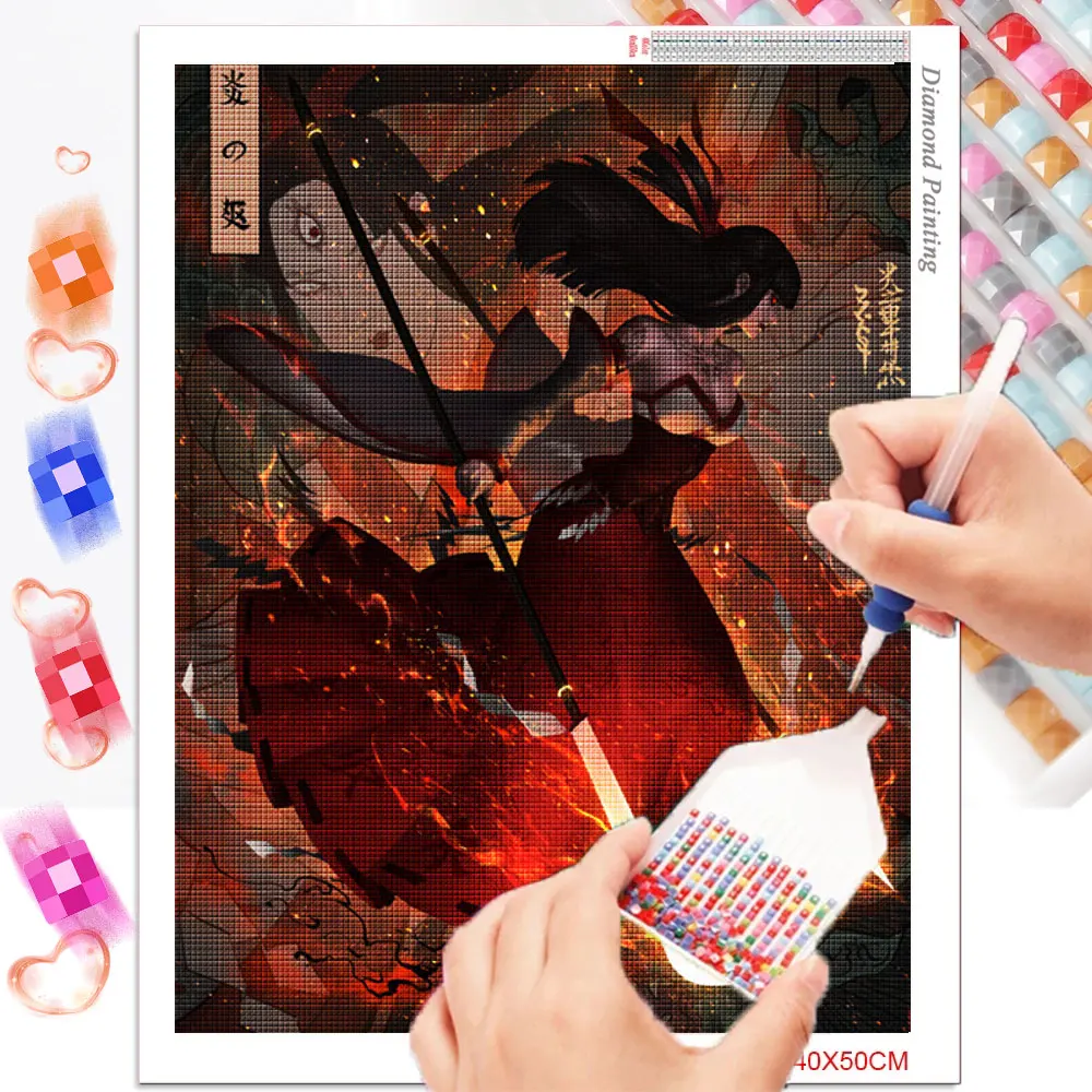 Современная иллюстрация самурая и фантазия Самурай из светлого тумана 5D DIY