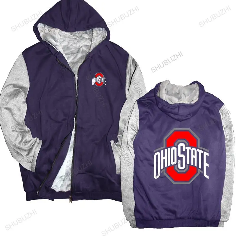

Man black zipper thick hoodies Men 143 Ohio Script State Pride Buckeye Band Foot Baller Vintage Retro men sweatshirt zipper