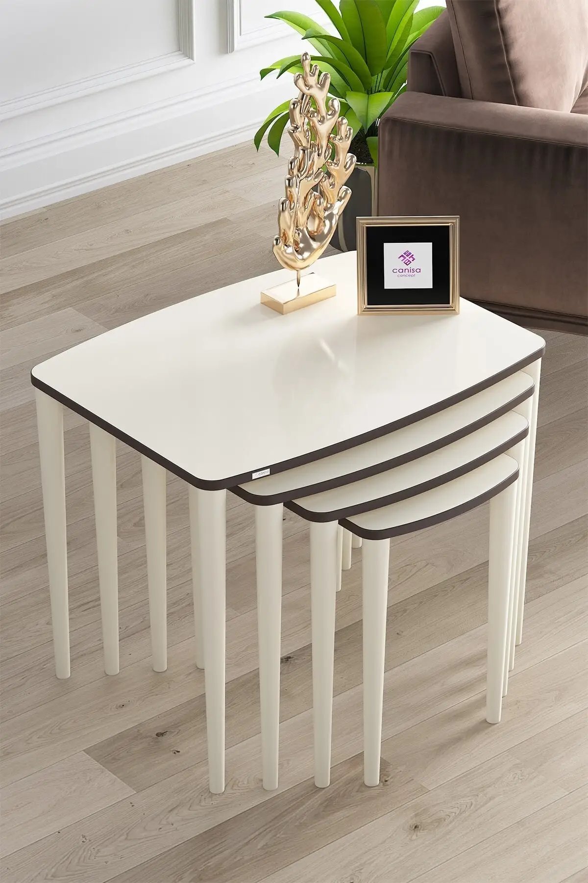 

МДФ Zigon, коврик для журнального столика, 4 'lü, журнальные столики