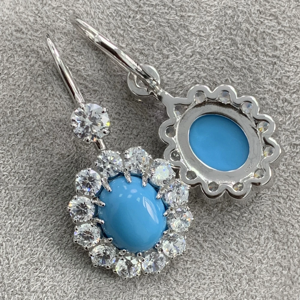 Винтажные серьги-подвески из серебра