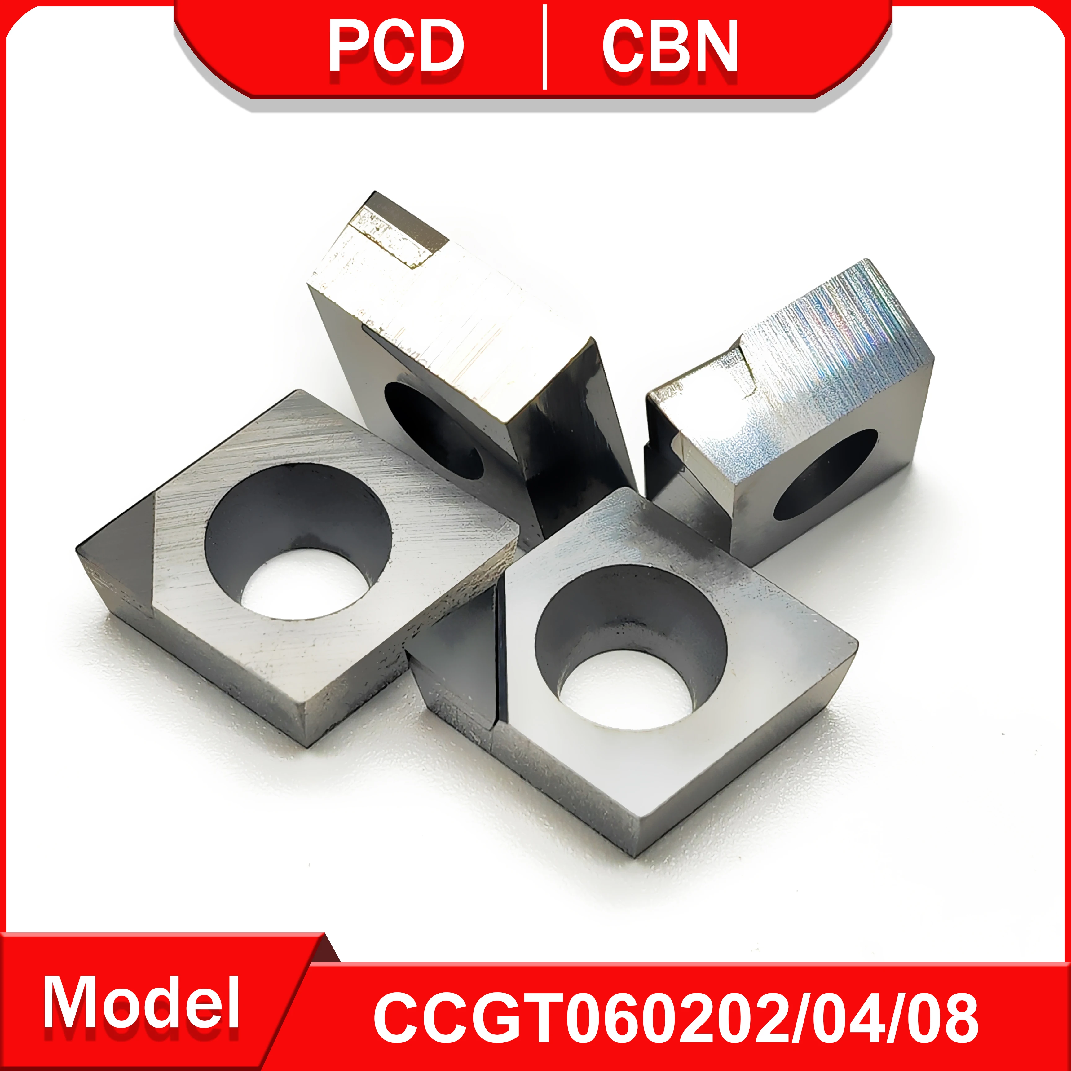 

CBN turning tool CCGT060202 CCGT060204 CCGT060208 for hard steel and cast iron PCD tool processing copper and aluminum CCGT