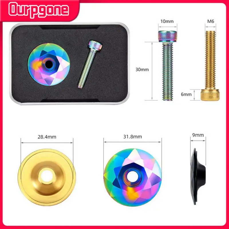 

Aluminum Alloy Stem Screws Road Bike Bowl Covers Personalised Handlebar Covers Bicycle Parts Handlebar Screws Modification Parts