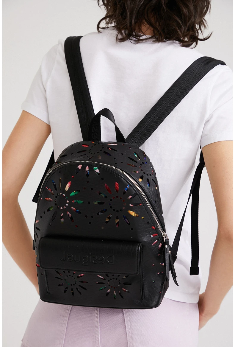 

spain 2022 Fall New Women's Printed Handbags Backpacks black