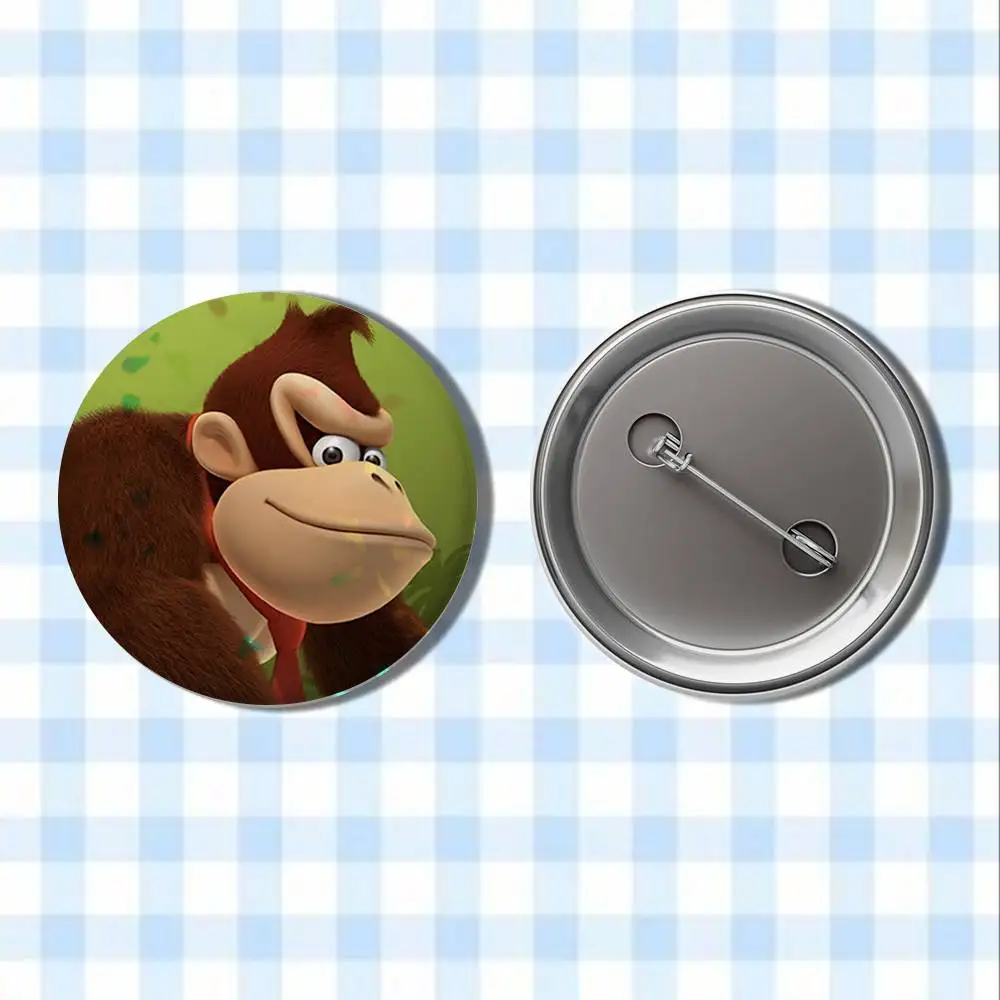 Фото D-Donkey Kong игровые значки на пуговицах, круглая креативная брошь на булавке, значок, сумка, декор, аксессуары для фанатов, подарки для друзей №5