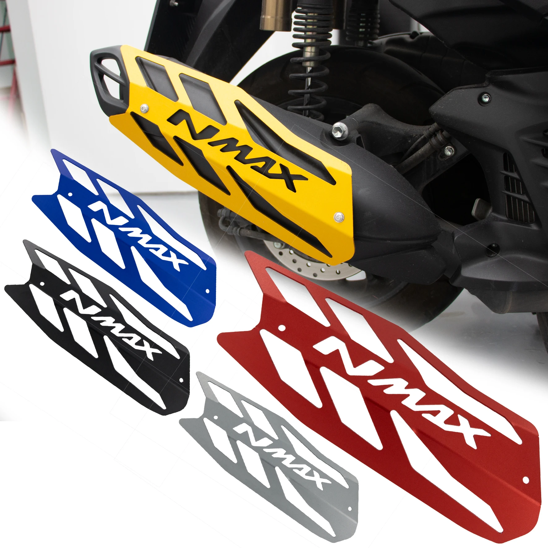 Фото Для Yamaha Nmax125 NMAX155 NMAX160 2020-2025 Turbo Neo аксессуары для мотоциклов выхлопная труба защитный чехол выхлопная труба №1