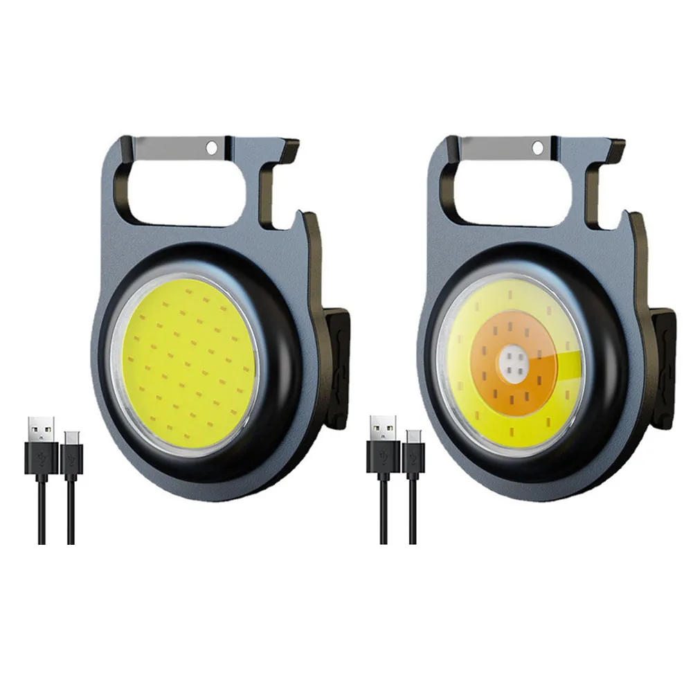 

Multi-functional LED COB Flashlight Keychain Portable Bottle Opener for Outdoor Camping Emergency Hiking Work Light Corkscrew