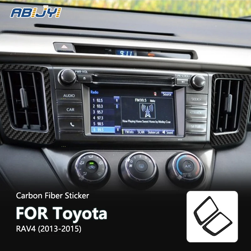 Для Toyota RAV4 2013 2014 2015 новый интерьер из углеродного волокна центральная
