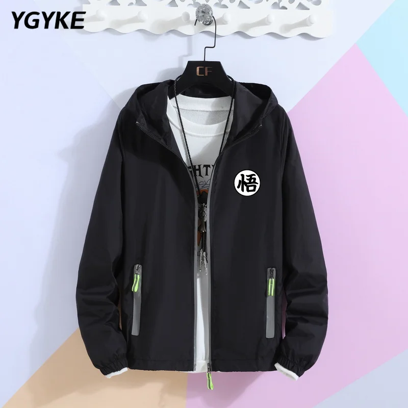 

Summer Men's Women's UV Protection Top z goku Zip Hooded Cardigan Fashion Casual Sun Protection Coat Large Size Loose Jacket
