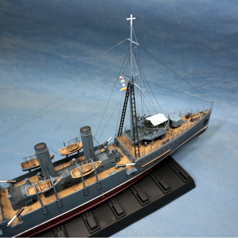 Фото Модель корабля Trumpeter в сборе, модель корабля в китайском стиле 1/150, солдат Чжуншань, модель корабля с электроприводом №4