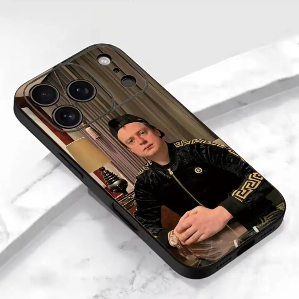 Фото Чехол для телефона T-Trash Streamer M-Mellstroy для iPhone 17, 16, 15, 14, 13, 12, 11 Plus, Pro Max и других моделей, мягкий черный чехол №3