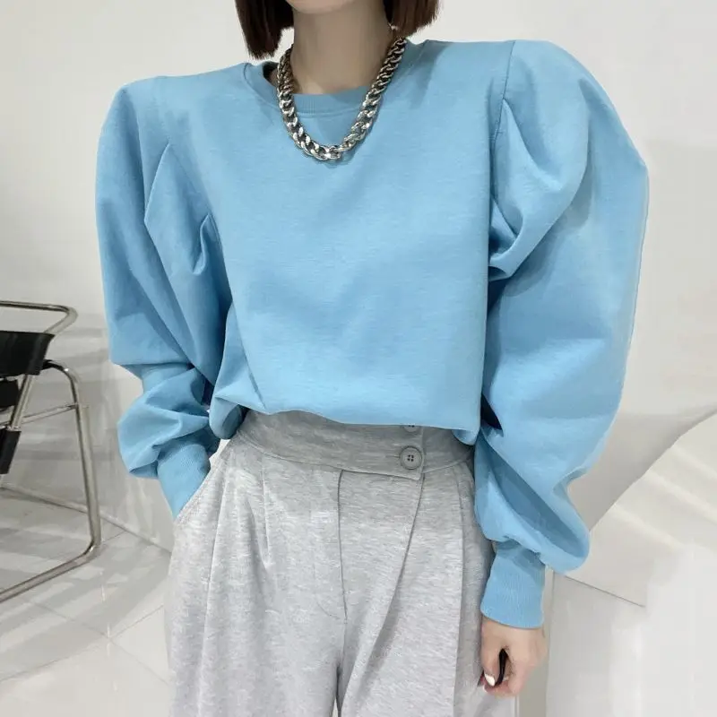 Women's plush and thickened sweater design sense, small crowd, autumn and winter 2022, new style, loose  hoodie  Cotton