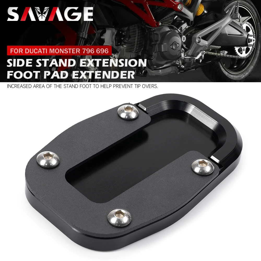 

Side Kick Stand Extension Plate For DUCATI Monster 796 795 696 659 Motorcycle Kickstand Extender Foot Support Foot Pad Extender