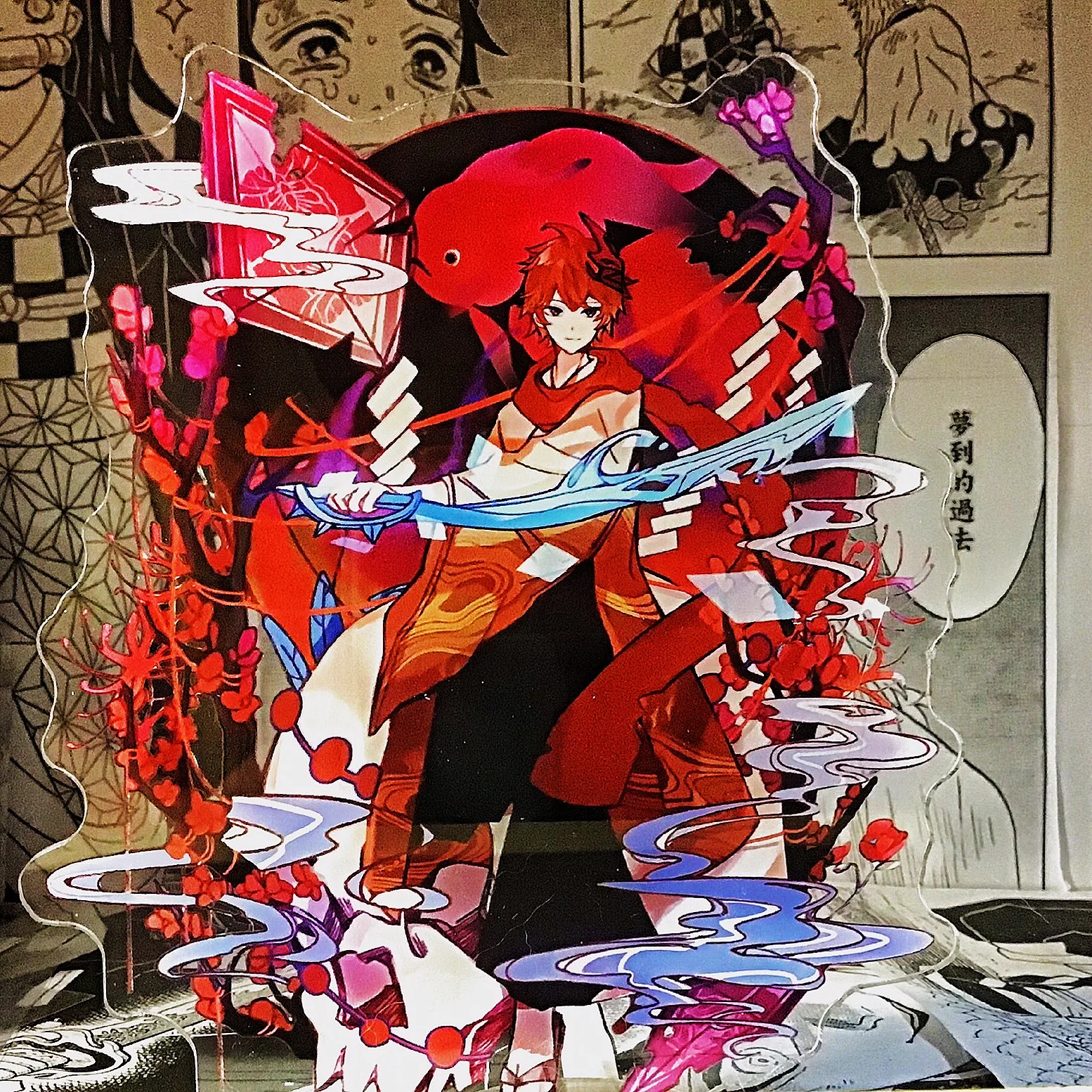 

Anime Game Genshin Impact Acrylic Stents Model Xiao Barbatos Tartaglia Kimono Style Fans Desktop Decoration Gift