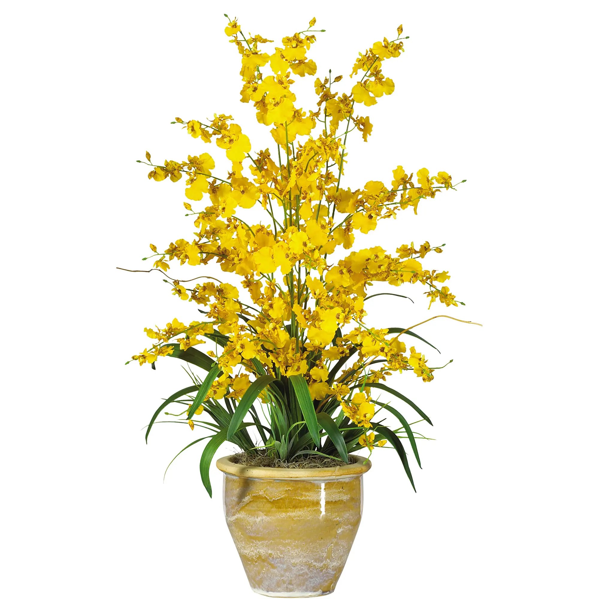 

Triple Dancing Lady Artificial Flower Arrangement, Yellow